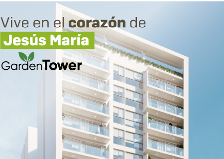Vive en Garden Tower de Jesús María.