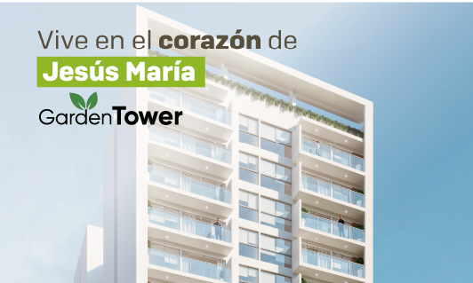 Vive en Garden Tower de Jesús María.